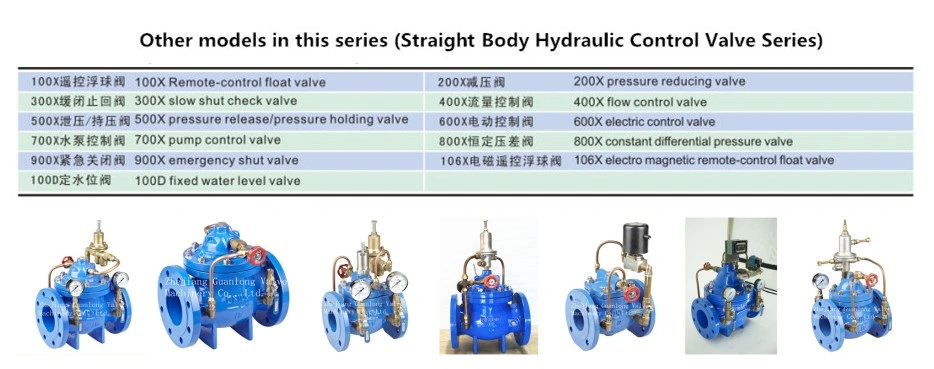 Diaghragm / Piston Cast Iron Constant Downstream Pressure Flow Control Regulating Control Valve (GL400X)