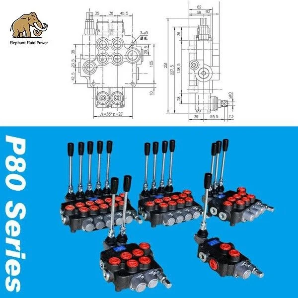 P80 P40 Hydraulic Directional Control Valve Electro-Hydraulic Control